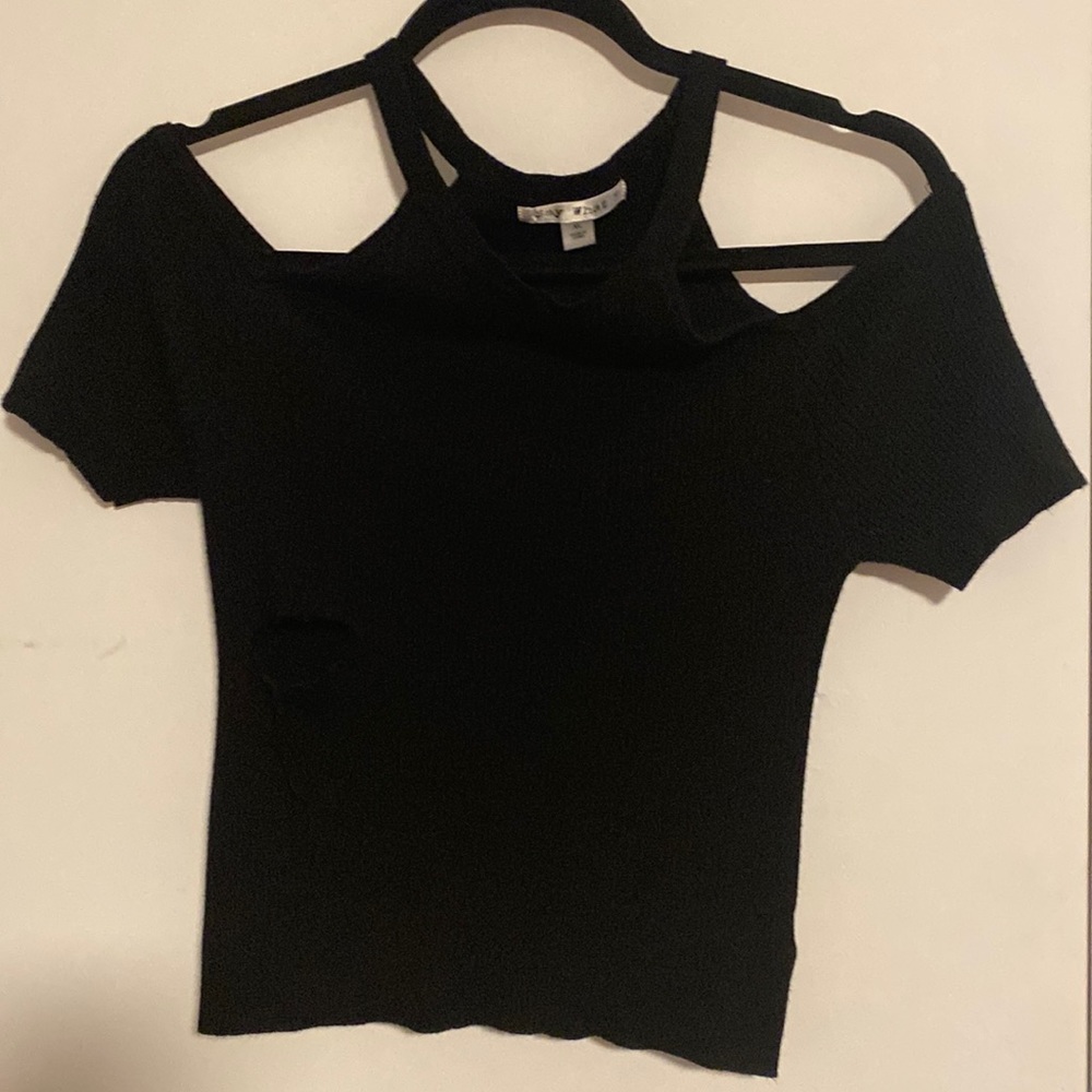 Black Crop top-Say What?